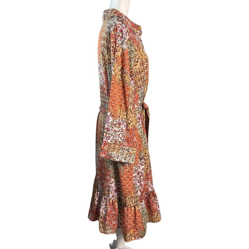Cato Patchwork Belted Multicolor Dress Three-Quar… - image 5